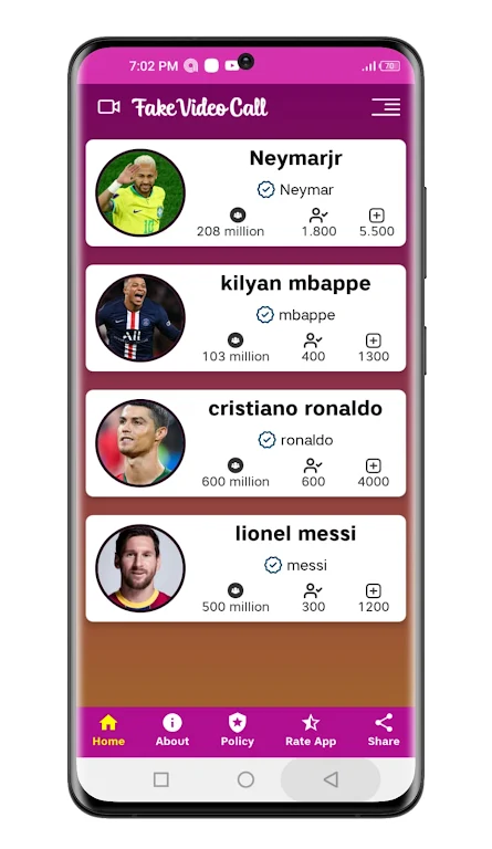 Messi ronaldo neymar calling应用截图第4张