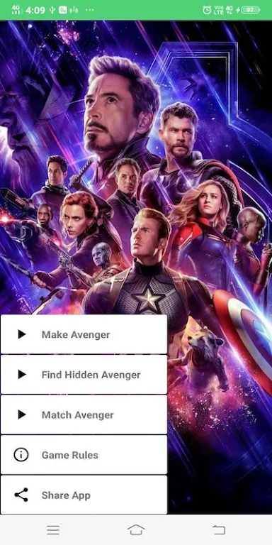 Avengers Cards Flip Game Captura de pantalla 1