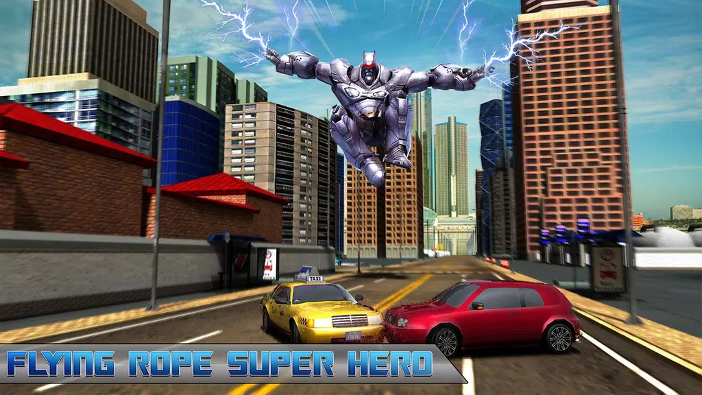 Flying Rope Hero Robot Fight Simulator Ảnh chụp màn hình 1