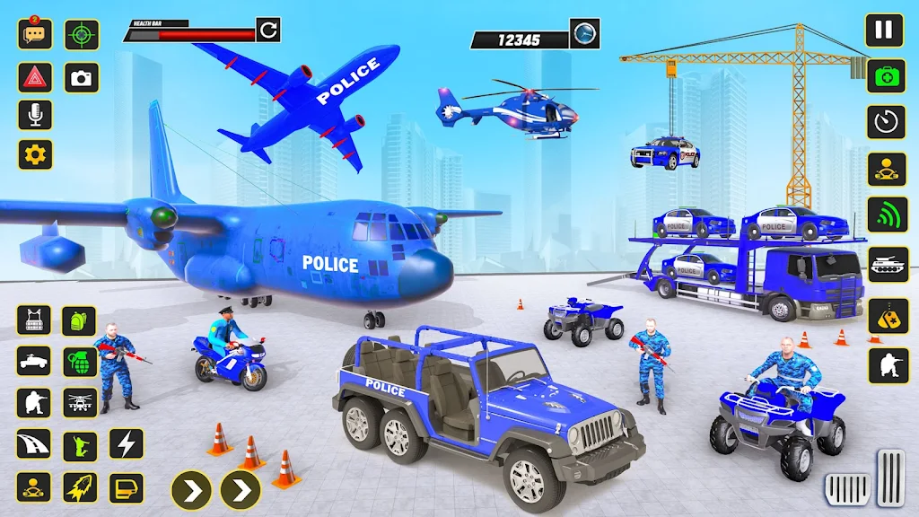 Police Car transporter Game 3D Schermafbeelding 2