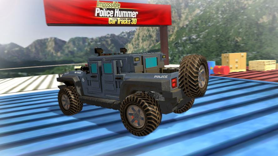 Impossible Ramp Hummer Car 3D Schermafbeelding 3