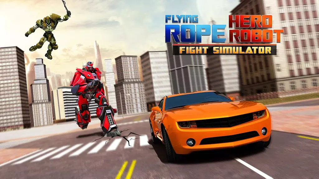 Flying Rope Hero Robot Fight Simulator Ảnh chụp màn hình 2