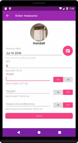 Child Growth Tracking Capture d’écran 3