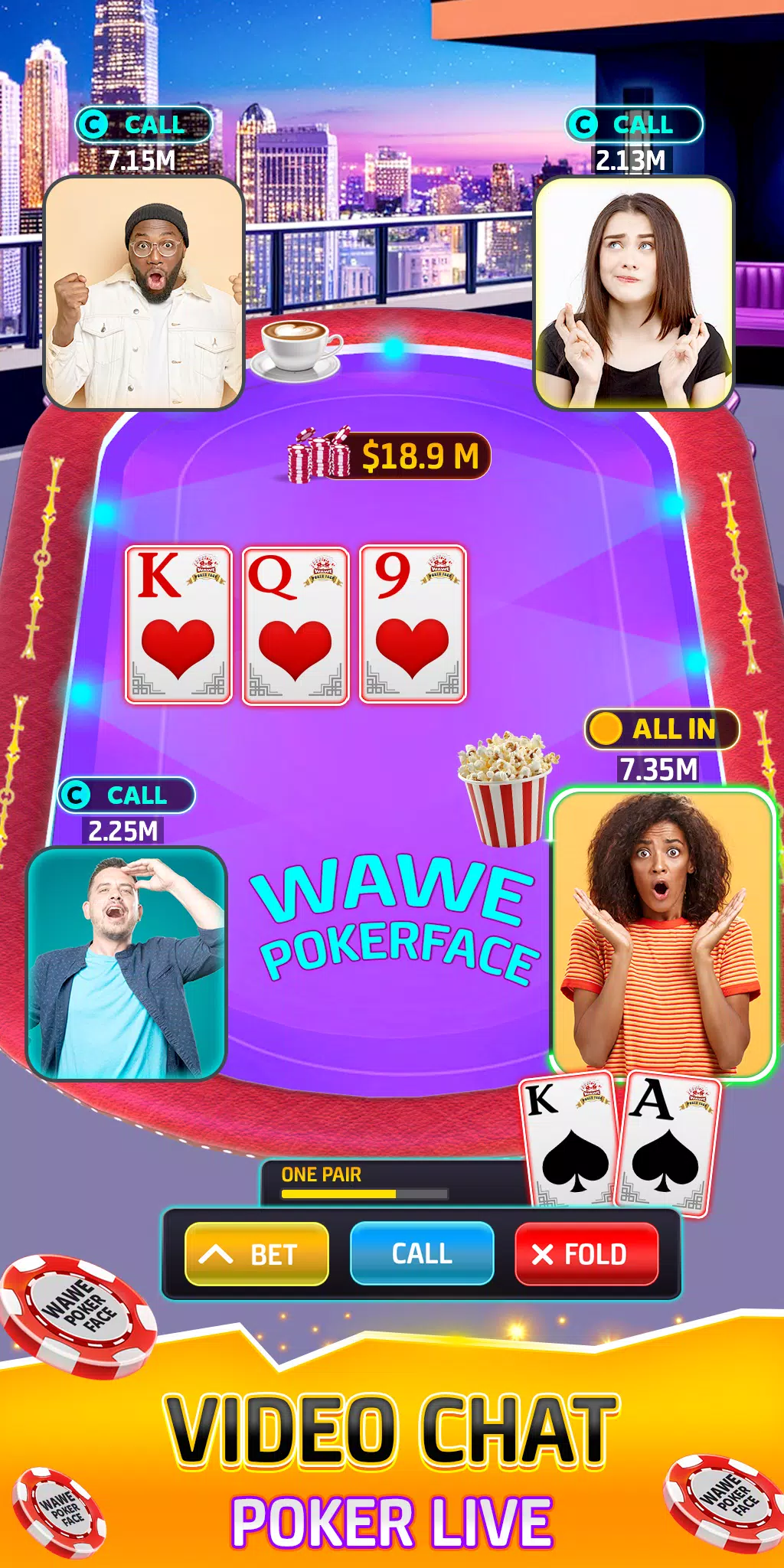 Wawe Poker Face - Holdem Poker Zrzut ekranu 3