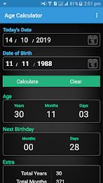 Age Calculator & Horoscope App 스크린샷 1