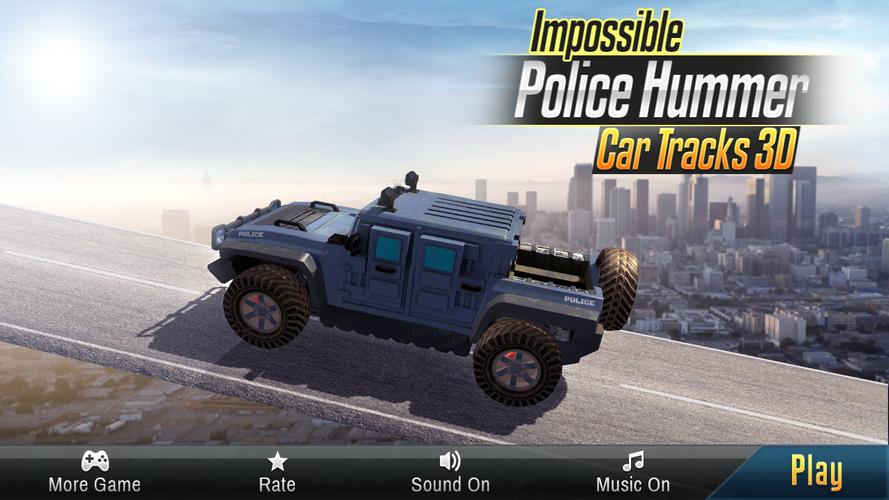 Impossible Ramp Hummer Car 3D Ekran Görüntüsü 1