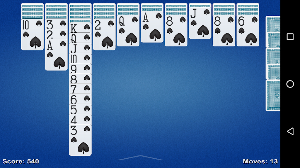 Spider Solitaire Game 스크린샷 2