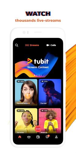 Tubit: Live Stream Video Chat Schermafbeelding 1