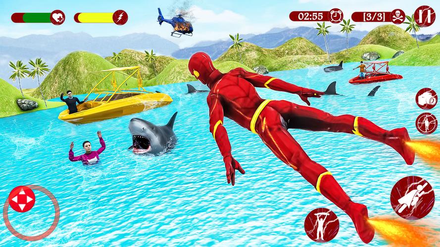 Super Speed: Flying Hero Games スクリーンショット 2