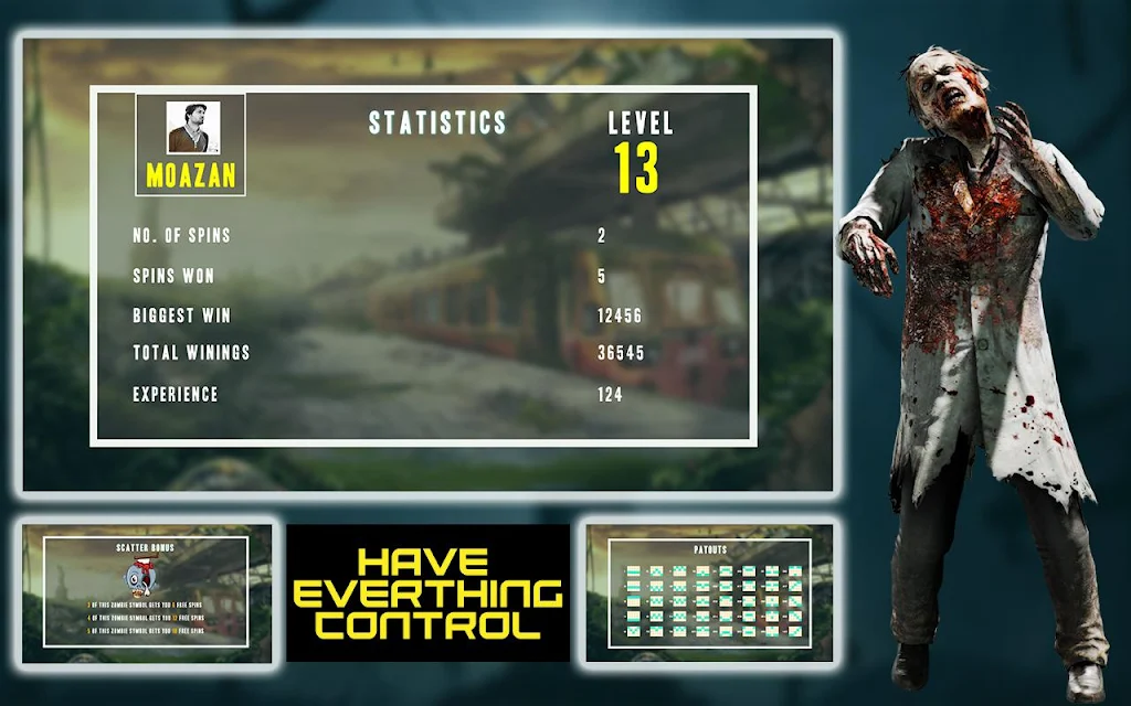 Casino Walking Zombie Slots Machine Captura de tela 3