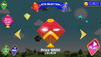 Pipa Layang Kite Flying Game スクリーンショット 2