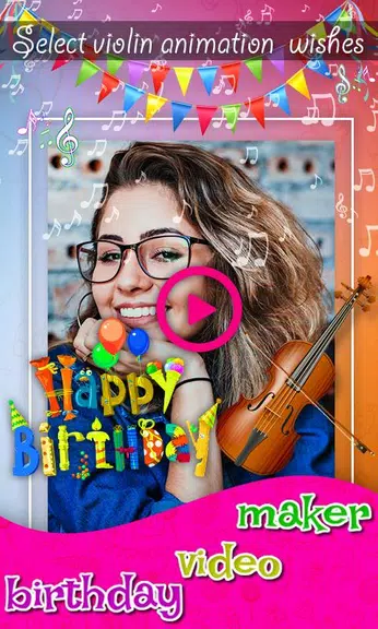 Birthday Video & Status Maker Capture d'écran 2