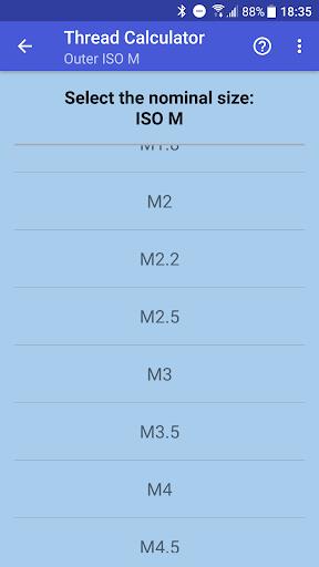 Thread calculator Screenshot 2