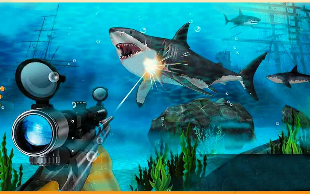 Real Whale Shark Hunting Games Ảnh chụp màn hình 1