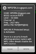 WPSPIN. WPS Wireless Scanner. Screenshot 1