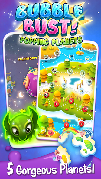 Schermata Bubble Bust! - Popping Planets 3