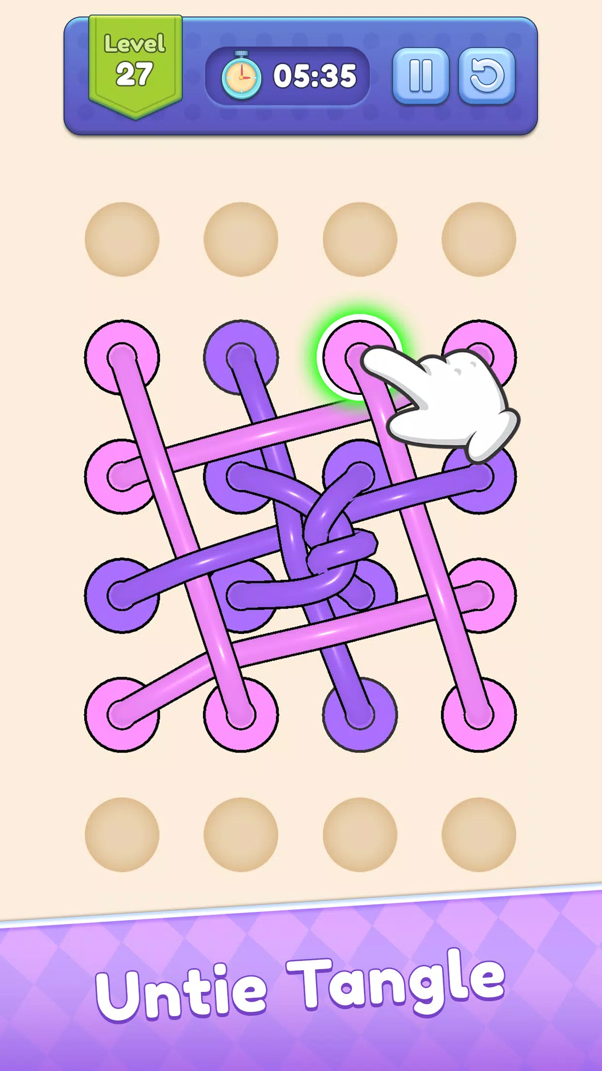 Tangle Out: Rope Puzzle 스크린샷 1