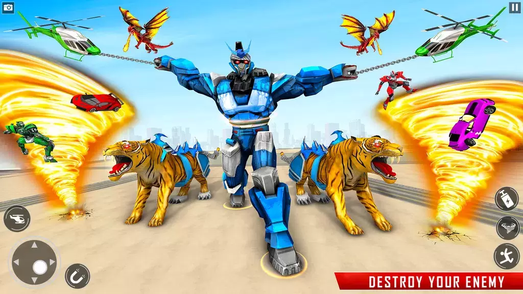 Police Tiger Robot Car Game 3d স্ক্রিনশট 3