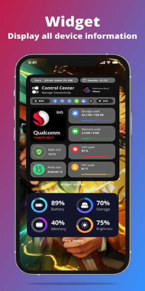 G-CPU: monitor CPU, RAM, widget