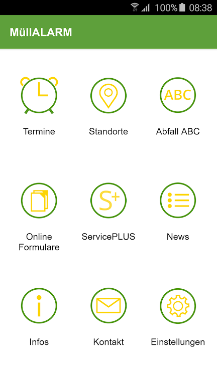 MüllAlarm App Screenshot 1