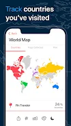 Pin Traveler: Mapa de Viagem Captura de tela 2