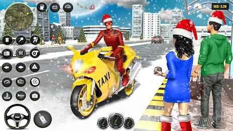 Superhero Bike Taxi: Bike Game スクリーンショット 1