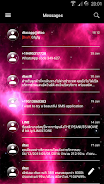 SMS Messages GlassNebula Theme ภาพหน้าจอ 3