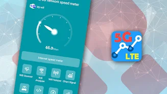 4G LTE, 5G network speed meter स्क्रीनशॉट 1