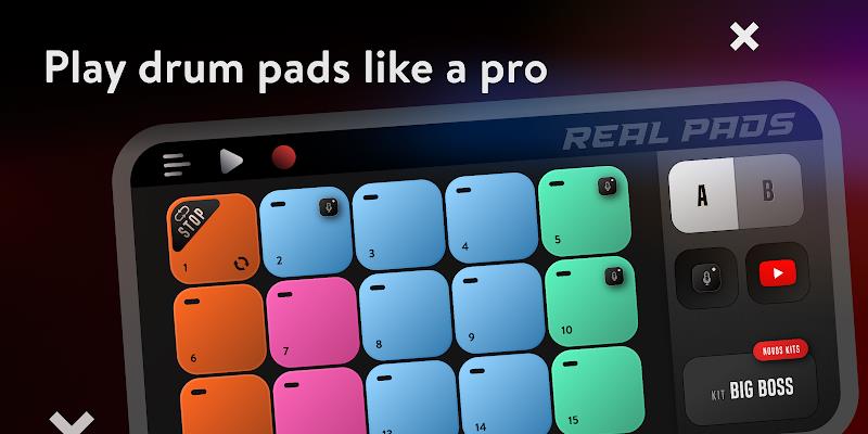 Real Drum Pad: electro beats Captura de tela 1