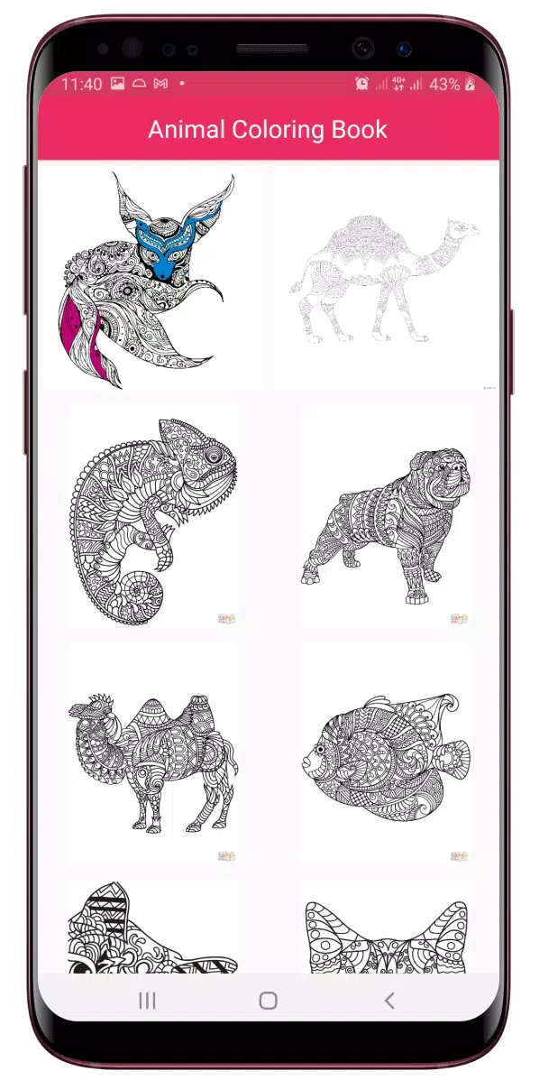 Animal Mandala Coloring Book应用截图第2张