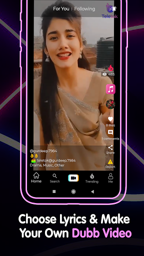 Teletok - Share your video with your Friends Ảnh chụp màn hình 4