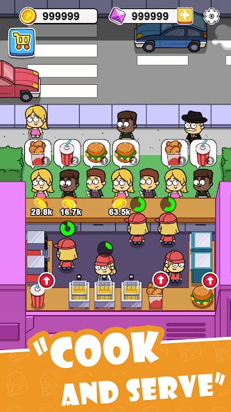 Idle Food Bar: Food Truck Mod Скриншот 1