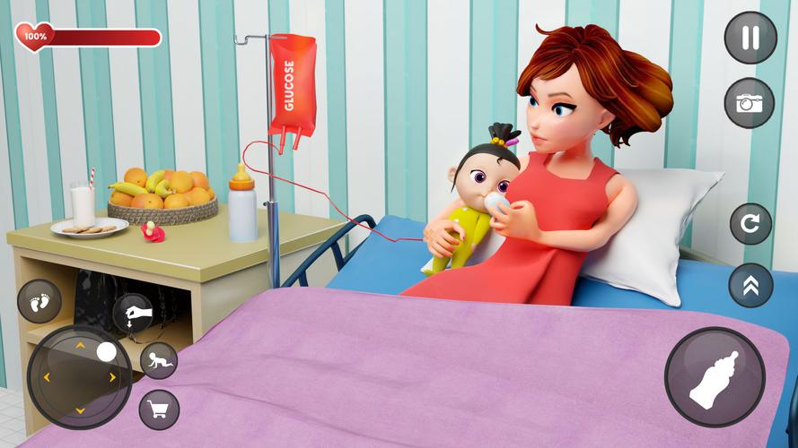 Single Mom Virtual Mother Sim Captura de pantalla 1