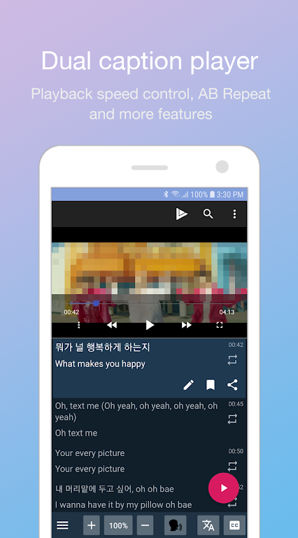 LingoTube dual caption player Mod ภาพหน้าจอ 1