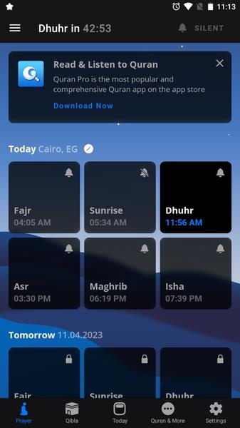 Athan Pro - Gebetszeiten Azan Screenshot 1