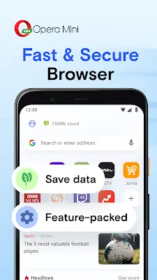 Opera Mini - 极速浏览器应用截图第1张