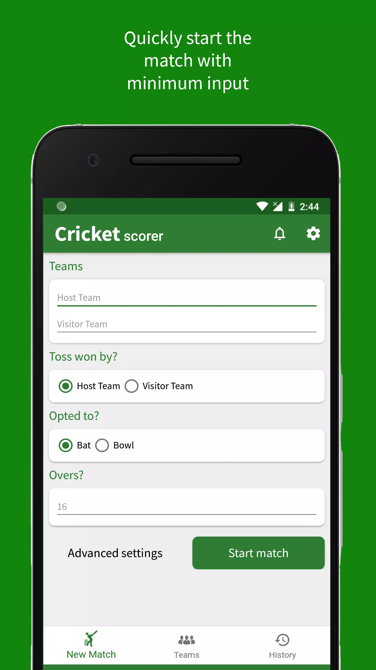 Cricket Scorer Screenshot 1