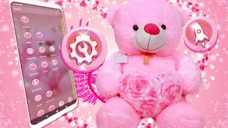 Pink Teddy Bear Theme Screenshot 4