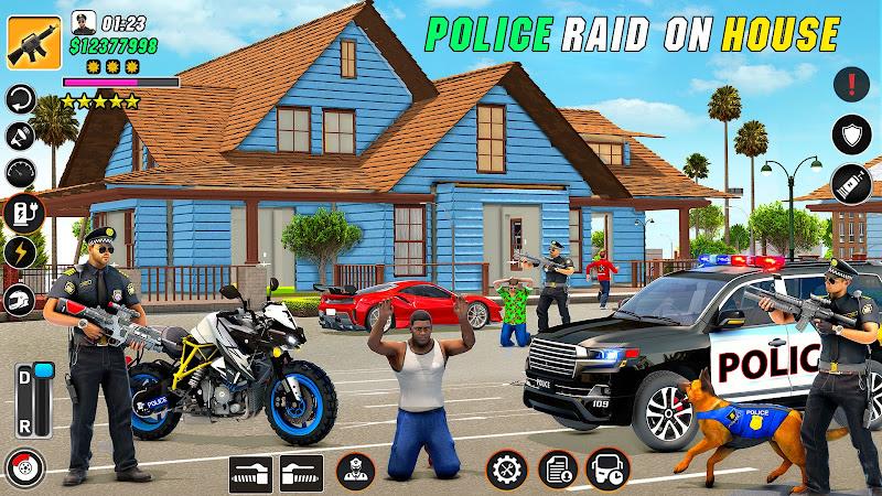 Police Motor Bike Crime Chase Скриншот 1