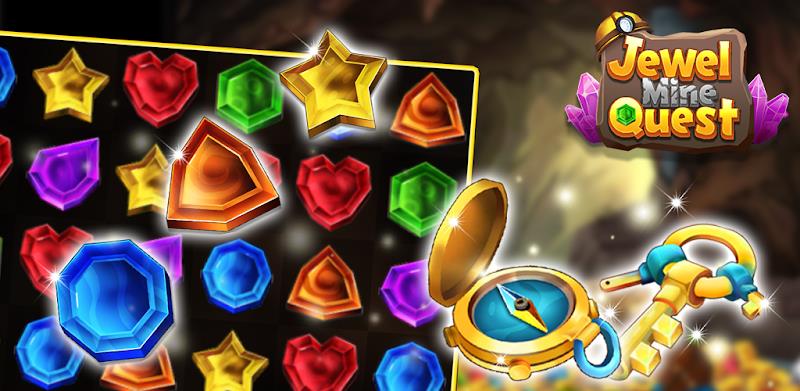 Jewel Mine Quest: Match-3 Schermafbeelding 2