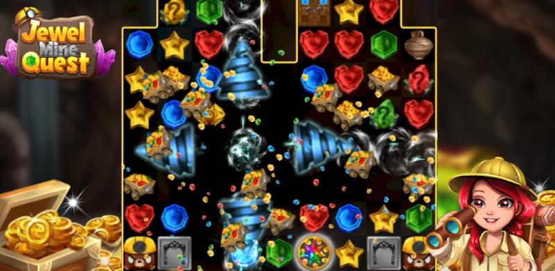 Jewel Mine Quest: Match-3 Schermafbeelding 3