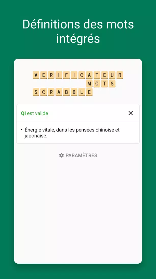 Verificateur Mots SCRABBLE Captura de pantalla 2