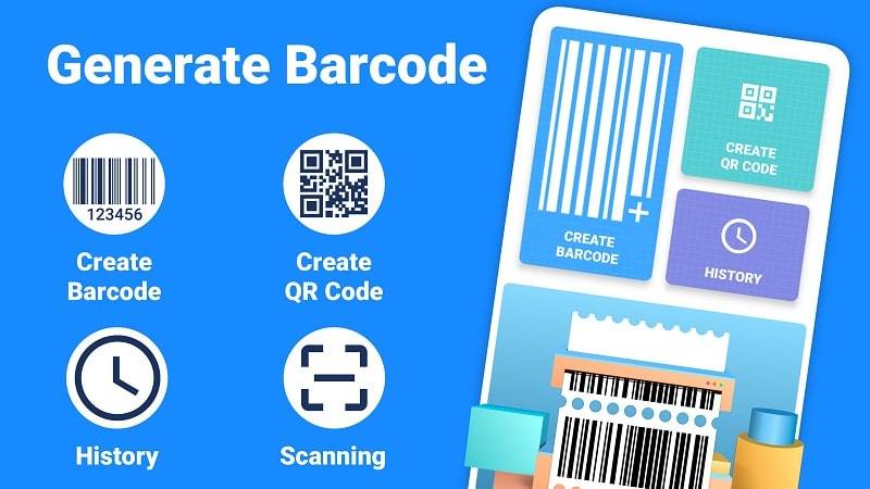 Barcode Generator & Scanner ဖန်သားပြင်ဓာတ်ပုံ 1