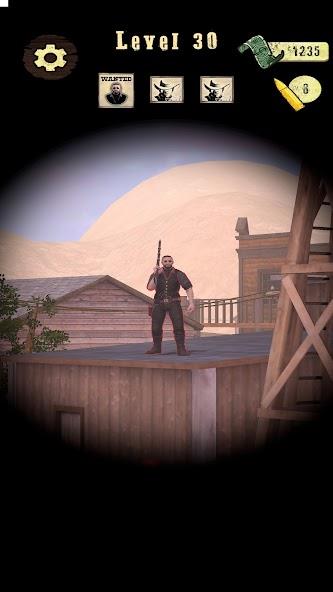 Wild West Sniper: Cowboy War Mod Capture d’écran 1