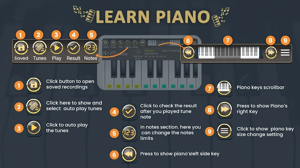 Piano Master : Learn Piano Captura de tela 1