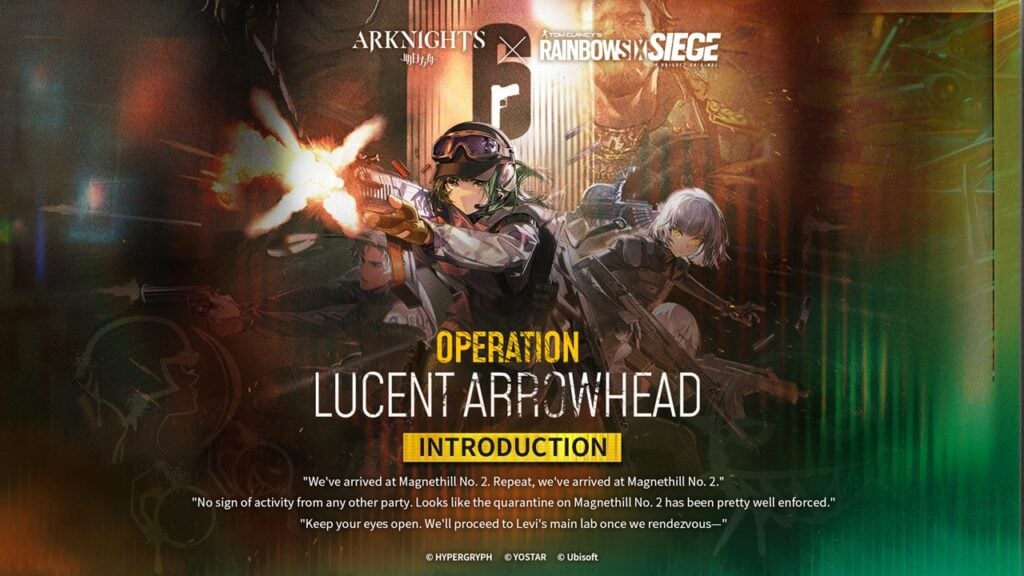 Operation Lucent Arrowhead，《第二明日方舟》与《彩虹六号：围攻》联动游戏，今日发售