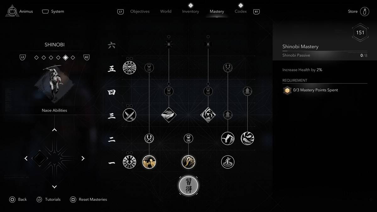 Naoe Skills Assassins Creed Shadows Shinobi