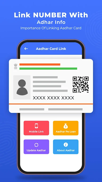 Link Number With Aadhar Info स्क्रीनशॉट 1