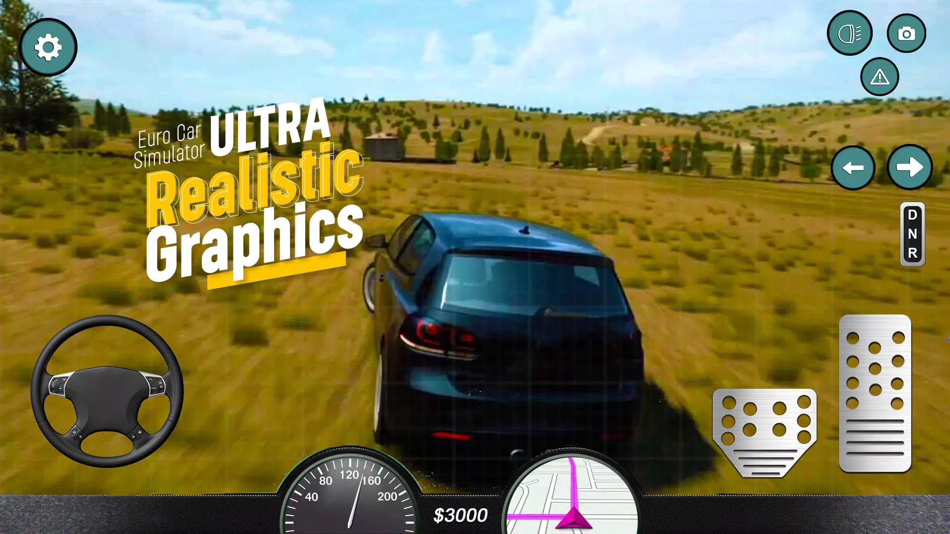 Euro Car Simulator Driving 2 Captura de pantalla 3