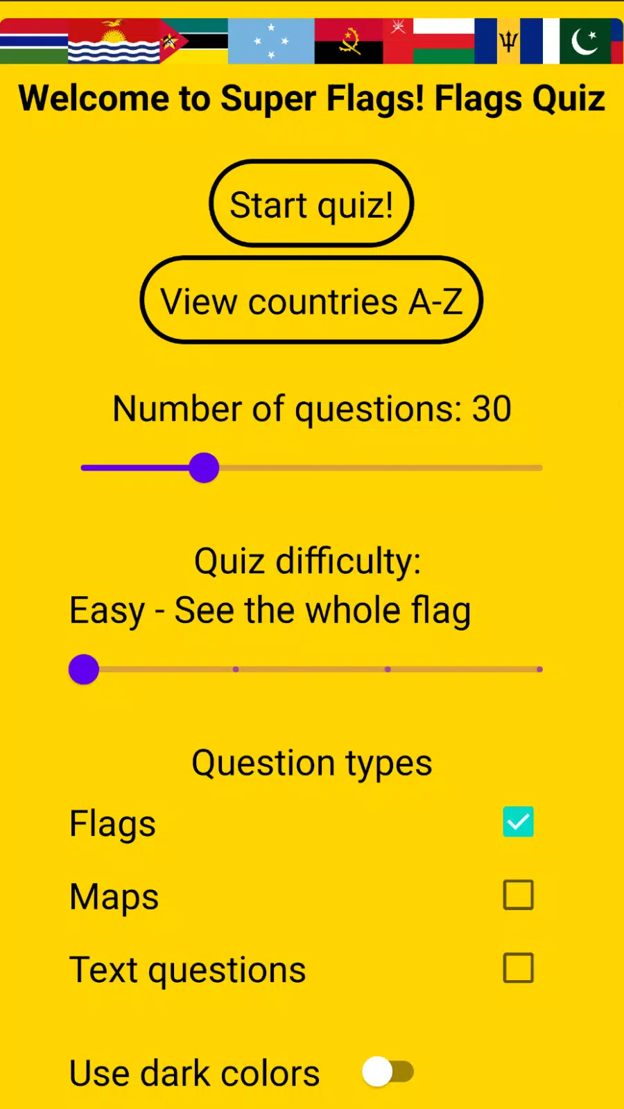 Super Flags! Flag Quiz Capture d’écran 1